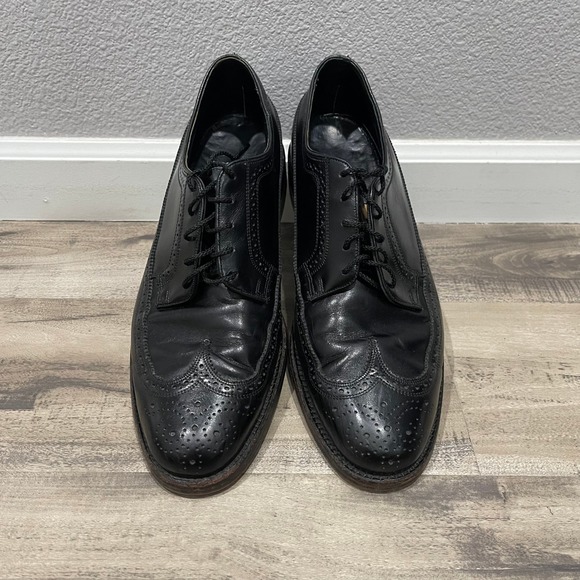 Florsheim Other - Florsheim Oxford Shoes Men Size 11.5 C Black Cortez Leather Wingtip Brogue 20804
